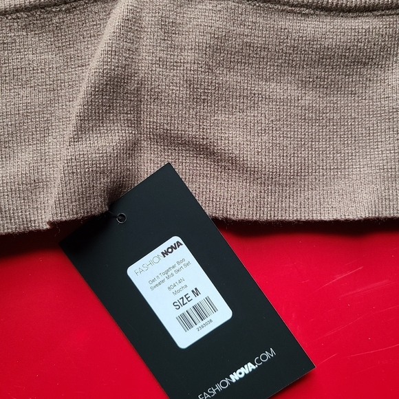 Mocha Sweater midi skirt set - Picture 4 of 4